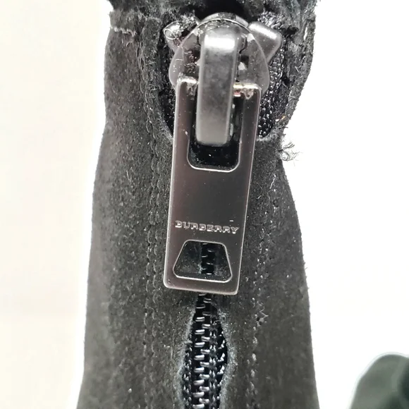BURBERRY Black Nadison Suede Bootie Size 9/Fits 8.5